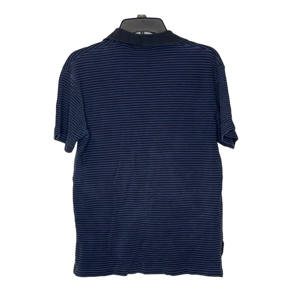 Ralph Lauren Polo Sport Shirt Short Sleeve Men Small Striped Blue Hi-Low Hem - Picture 8 of 8